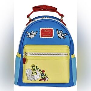 Loungefly Disney Snow White Cosplay Bow Handle Double Shoulder Strap Bag/Purse